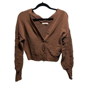 Brown knit cardigan